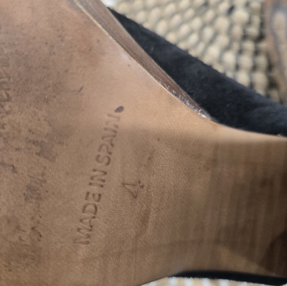 Black Suede Platform Mules 7 - Picture 10 of 12